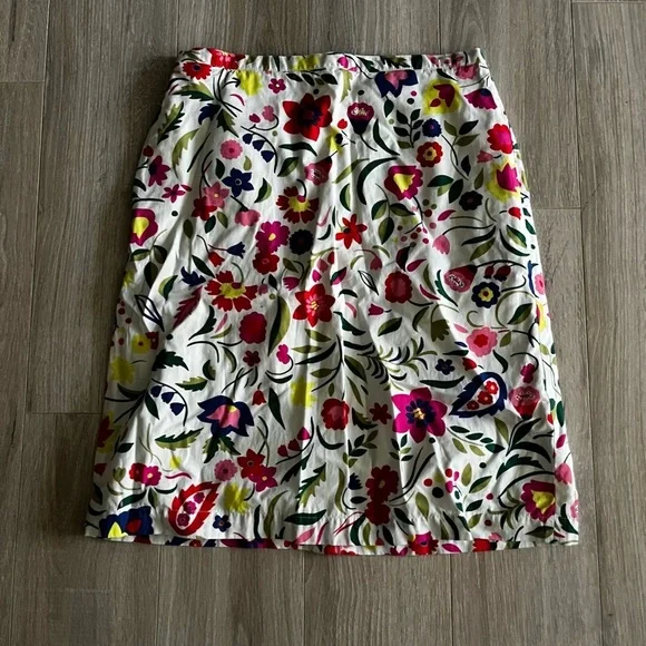 Boden Women’s Multicolor Floral A-Line Skirt - Size 6 - Picture 2 of 8